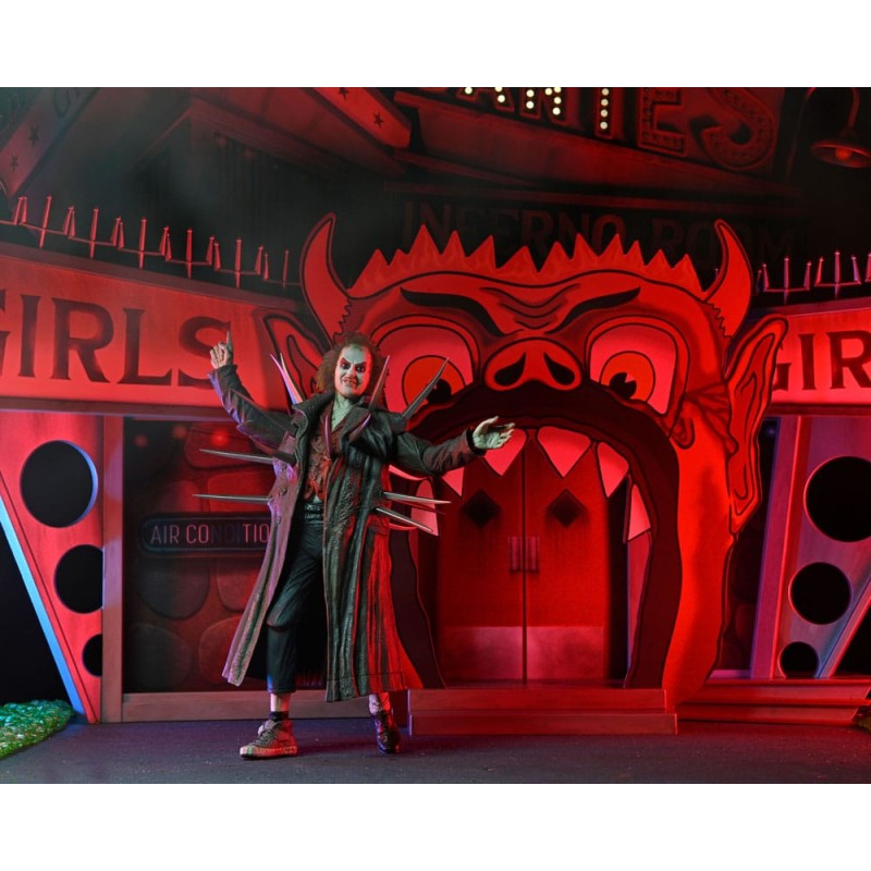 Beetlejuice (1988) diorama Trenchcoat with Spikes Inferno Room Deluxe Set 