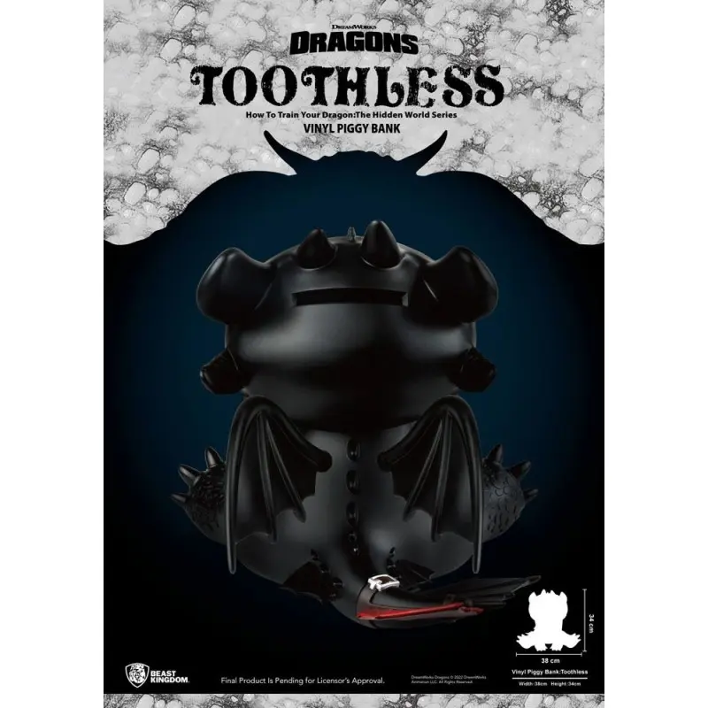 Dragons tirelire Piggy Vinyl Toothless 30 cm | 4711203446774