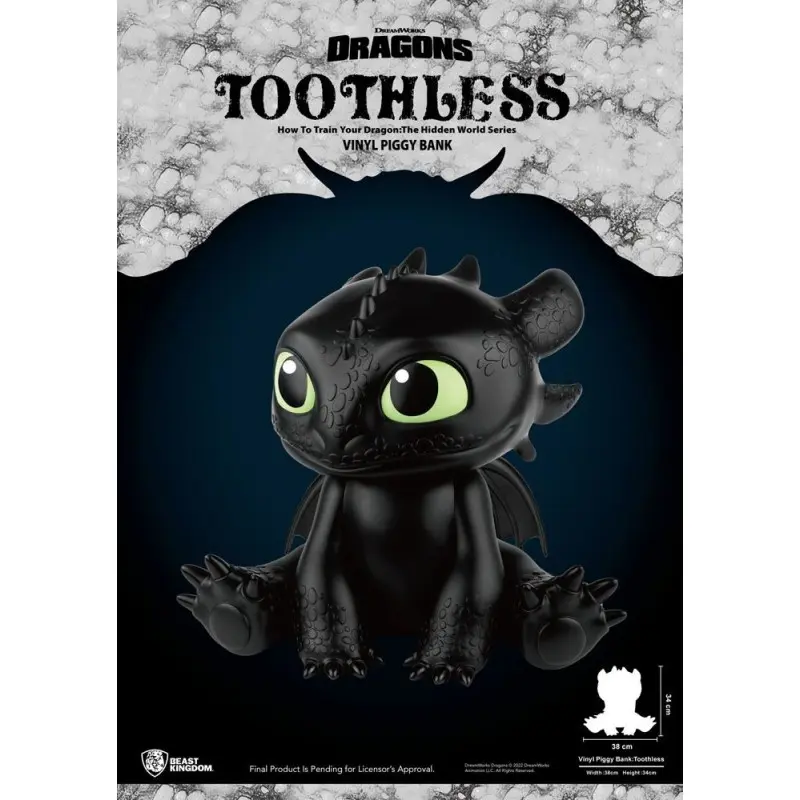 Dragons tirelire Piggy Vinyl Toothless 30 cm | 4711203446774