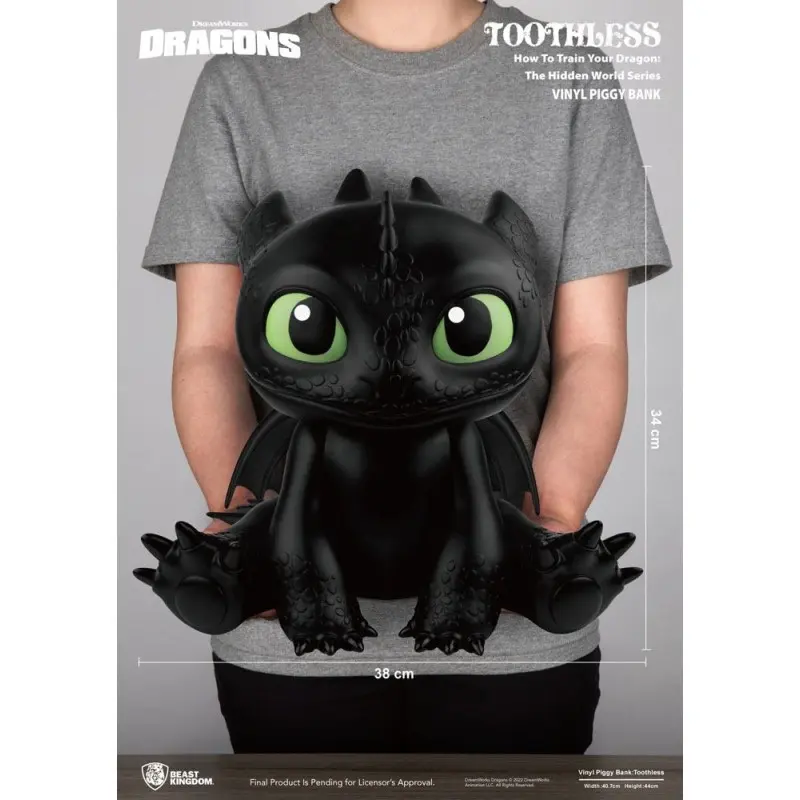 Dragons tirelire Piggy Vinyl Toothless 30 cm | 4711203446774