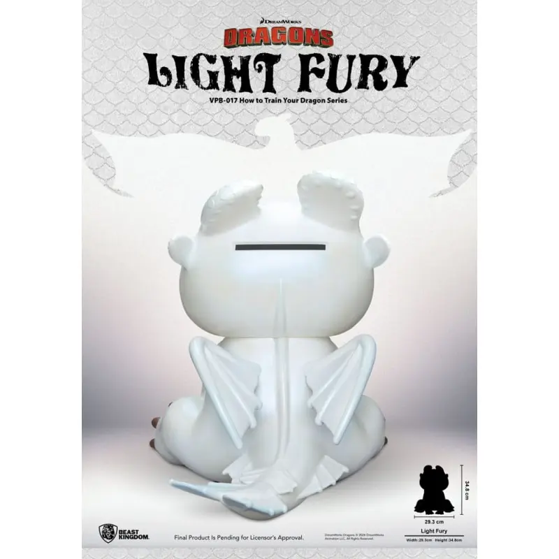 Dragons tirelire Funktional Figure Light Fury 35 cm   | 4711385242348