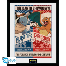 licence : Pokémon produit : Poster encadré "Red V Blue" marque : GB Eye