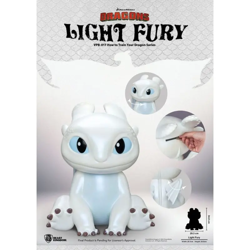 Dragons tirelire Funktional Figure Light Fury 35 cm   | 4711385242348