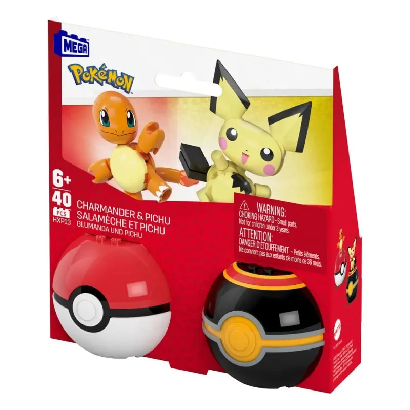 Pokémon jeu de construction MEGA Poké Ball Collection: Salamèche & Pichu | 0194735235759