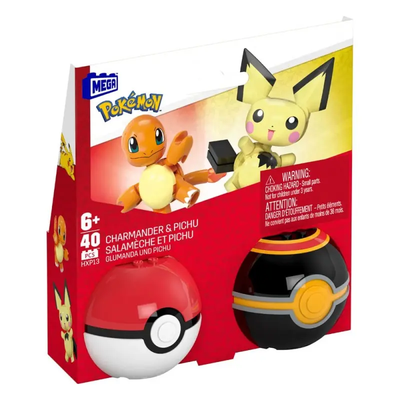 Pokémon jeu de construction MEGA Poké Ball Collection: Salamèche & Pichu | 0194735235759