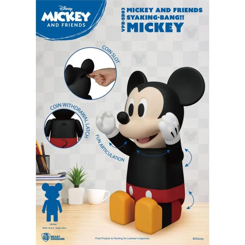 Disney Syaking Bang tirelire de vinyle Mickey and Friends Mickey 48 cm | 4711385242355