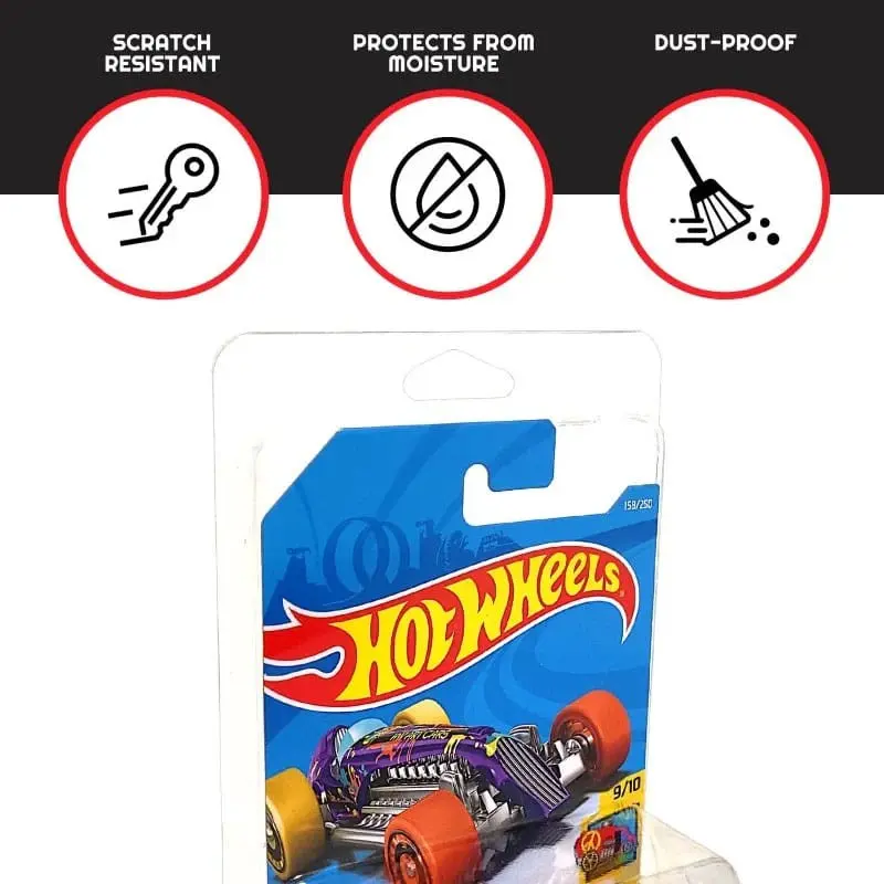 Hot Wheels pack 36 protection pour blisters (Long Card Mainline) | 3701492100038