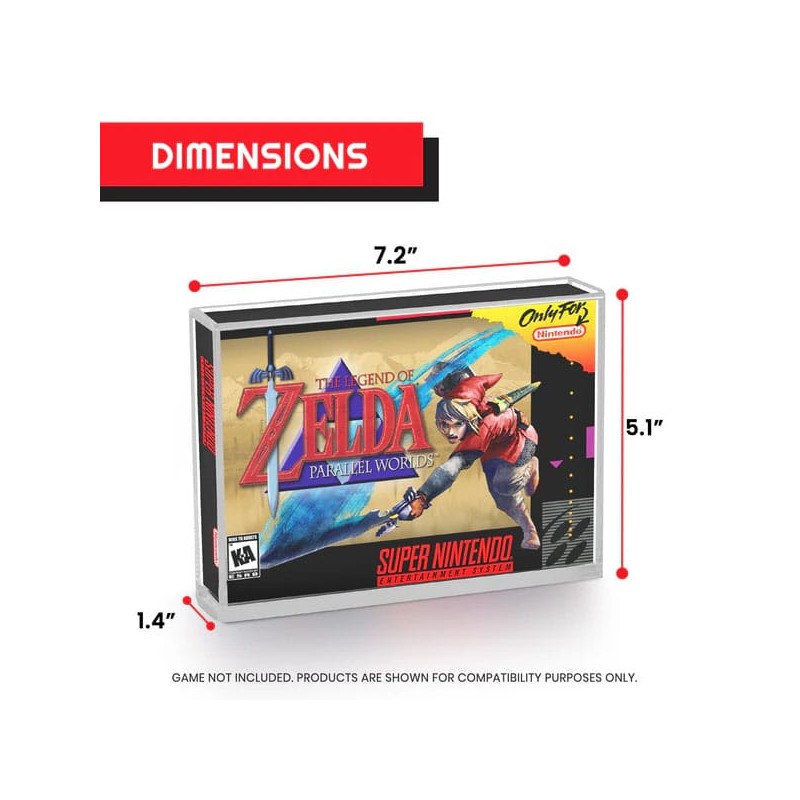 Pack 2 boîtes de protection en acrylique pour jeuxr SNES/N64 Games