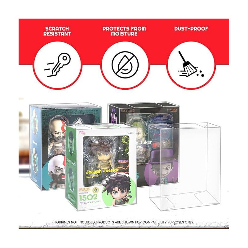 Pack 10 boîtes de protection en PET pour figurines Nendoroid 