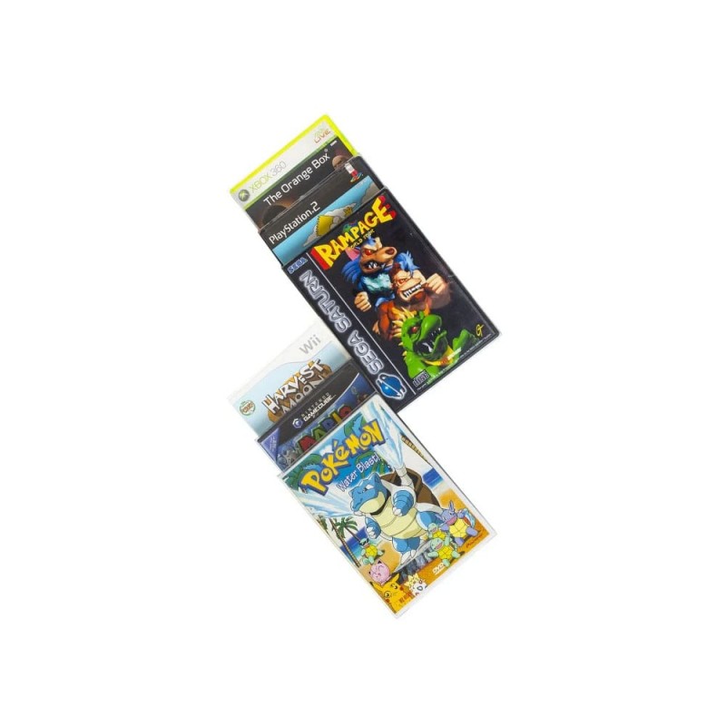 Pack 25 boîtes de protection en PET pour jeux Gamecube/XBOX360/WII/PS2/DVD