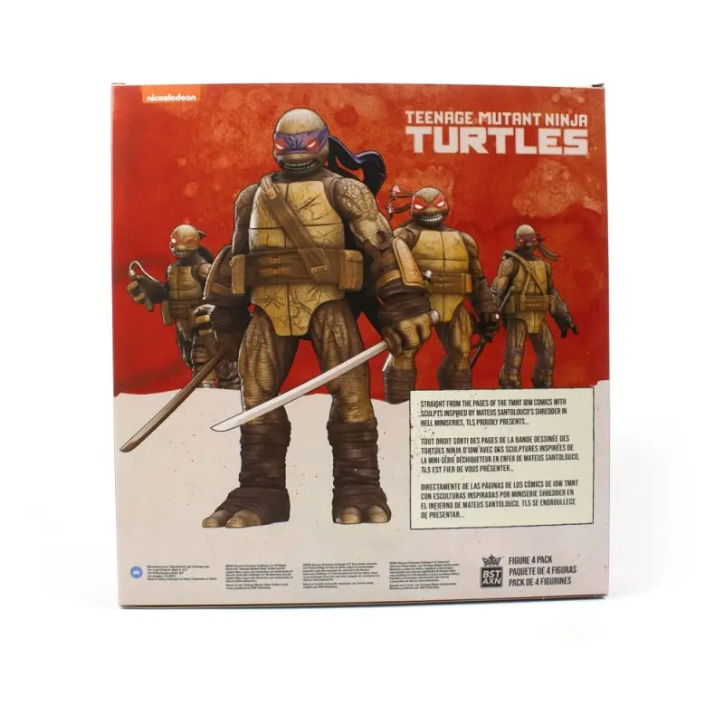 Tortues Ninja pack 4 figurines BST AXN Zombie Turtle (IDW Comics) 13 cm | 0810122581949