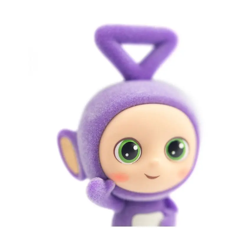 Teletubbies figurine mini Cheebee Tinky Winky Flocked 6 cm  | 0810122583486