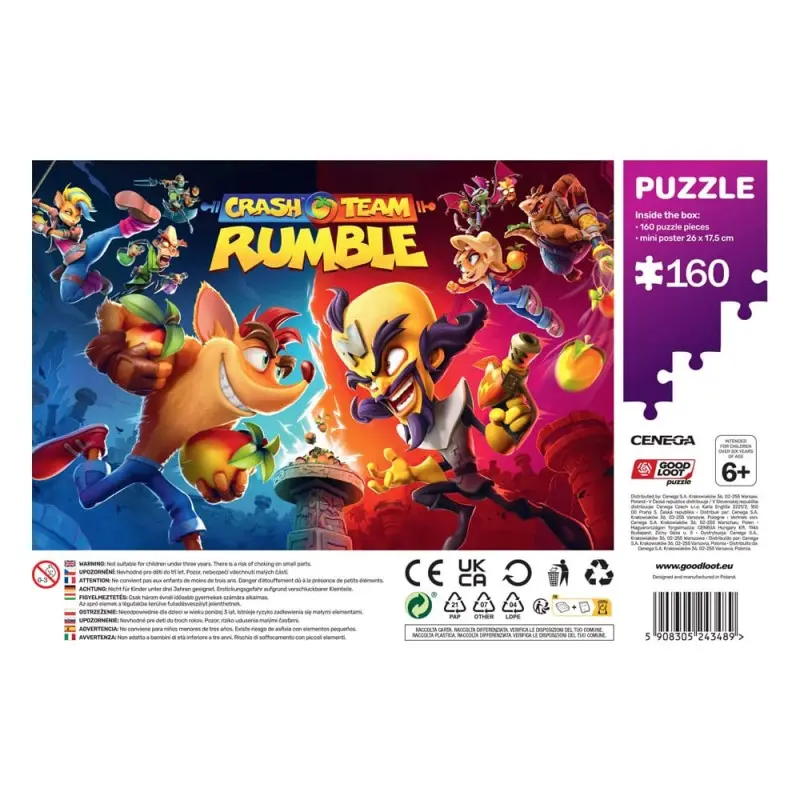 Crash Bandicoot puzzle Kids Rumble Heroes (160 pièces) | 5908305243489