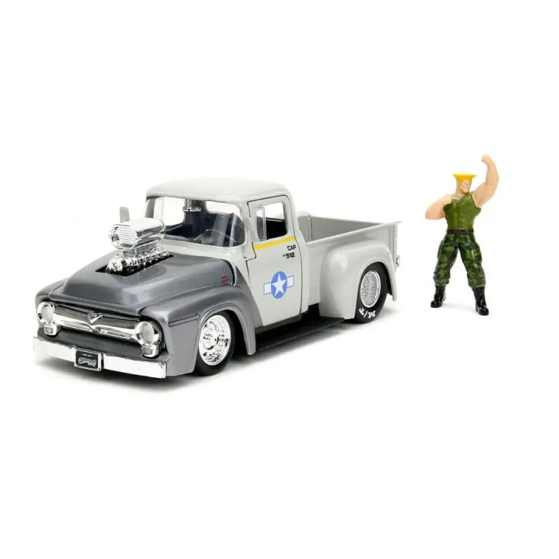 Street Fighter Véhicule 1/24 1956 Ford Pickup Guile  | 4006333084591