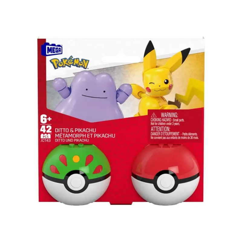 Pokémon jeu de construction MEGA Poké Ball Collection: Pikachu & Métamorph | 0194735275908