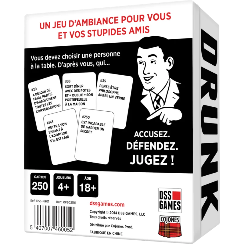 jeu : Drunk, Stoned or Stupid
éditeur : Cojones
version française