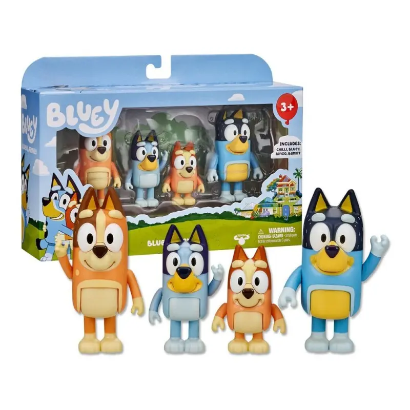 Bluey 4 pack figurines | 0630996130094