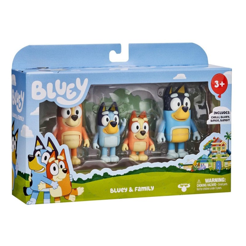 Bluey 4 pack figurines 
