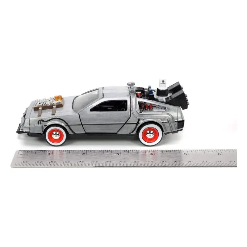 Retour vers le Futur III DeLorean Time Machine Free Rolling 1/32 métal Hollywood Rides  | 0801310322901