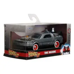 Retour vers le Futur III DeLorean Time Machine Free Rolling 1/32 métal Hollywood Rides  | 0801310322901