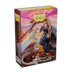 Produit : Brushed Art Japanese size Sleeves - Valentine Dragon 2023 (60 Sleeves) Marque : Dragon Shield
