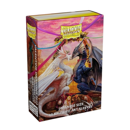 Produit : Brushed Art Japanese size Sleeves - Valentine Dragon 2023 (60 Sleeves) Marque : Dragon Shield