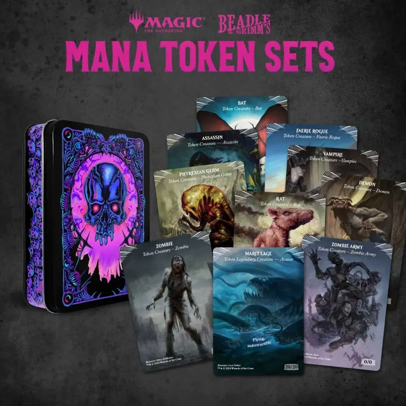 Magic the Gathering Dice and Token Pack Black Mana | 0850060996009