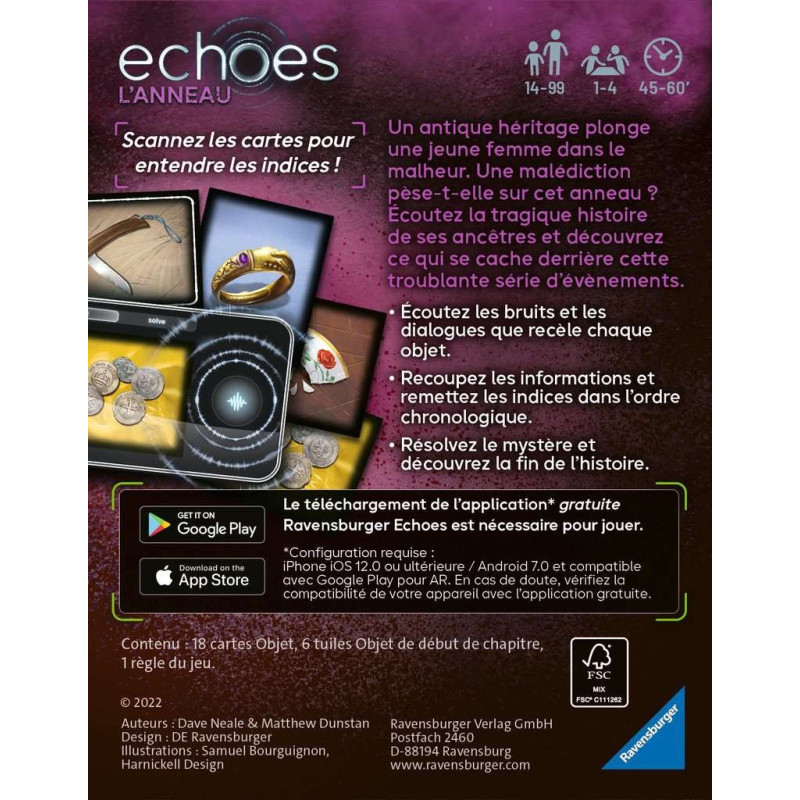Game: Echoes: The Ring
Publisher: Ravensburger
English Version