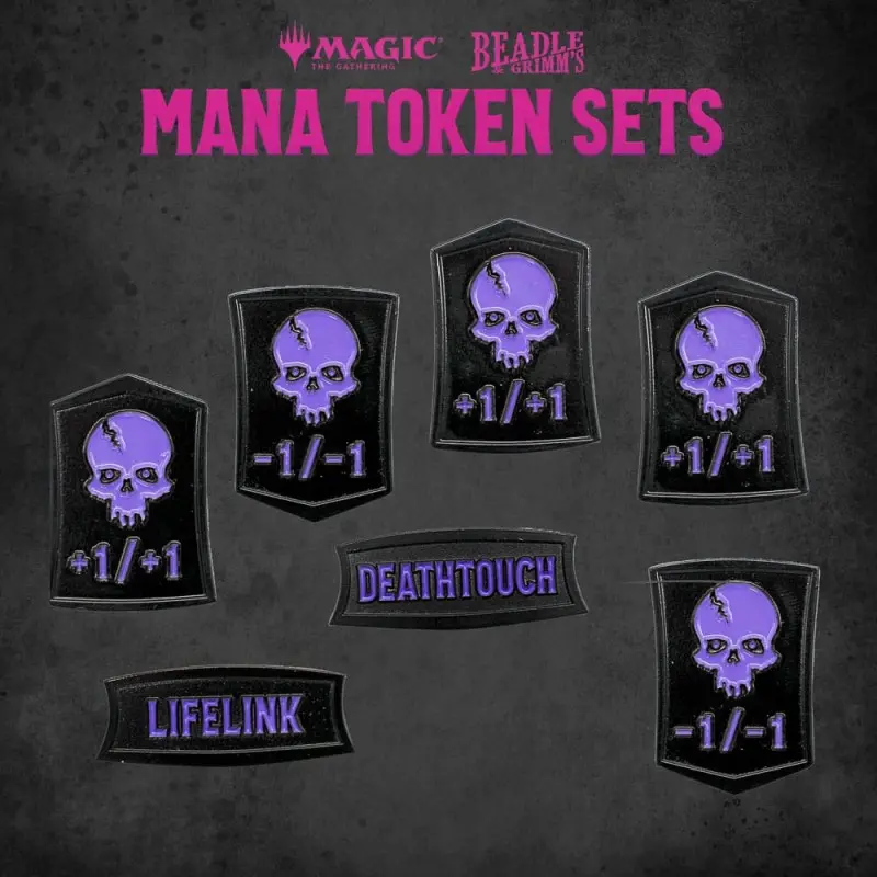 Magic the Gathering Dice and Token Pack Black Mana | 0850060996009