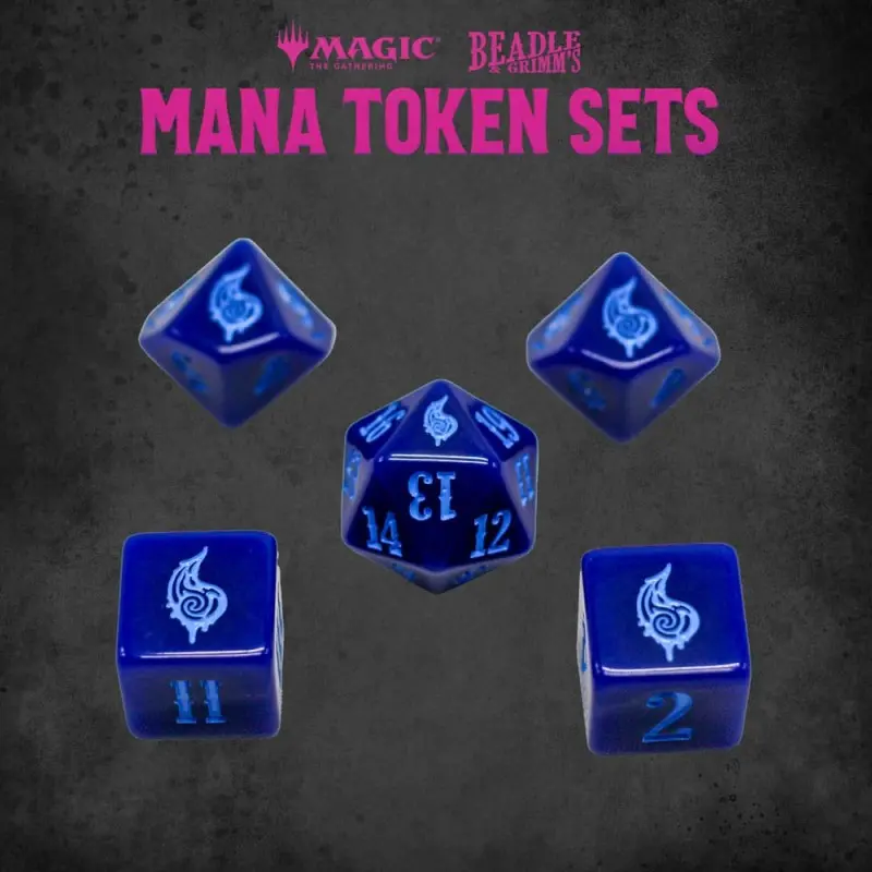 Magic the Gathering Dice and Token Pack Blue Mana | 0850060996016