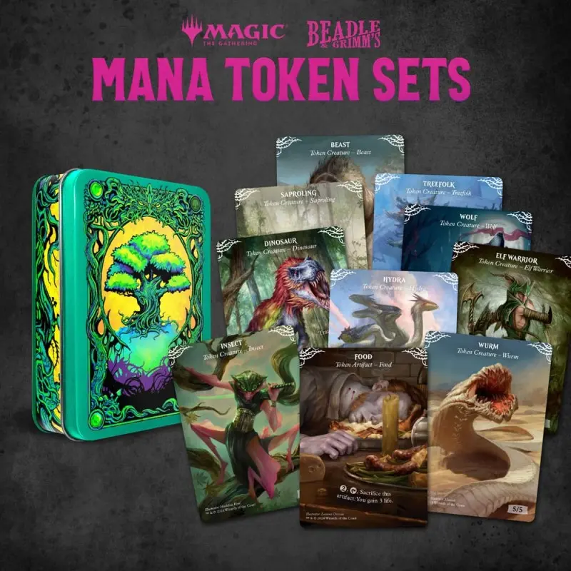 Magic the Gathering Dice and Token Pack Green Mana | 0850060996023