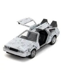 Retour vers le Futur DeLorean Time Machine Frost 1/32 métal Hollywood Rides  | 0801310347850