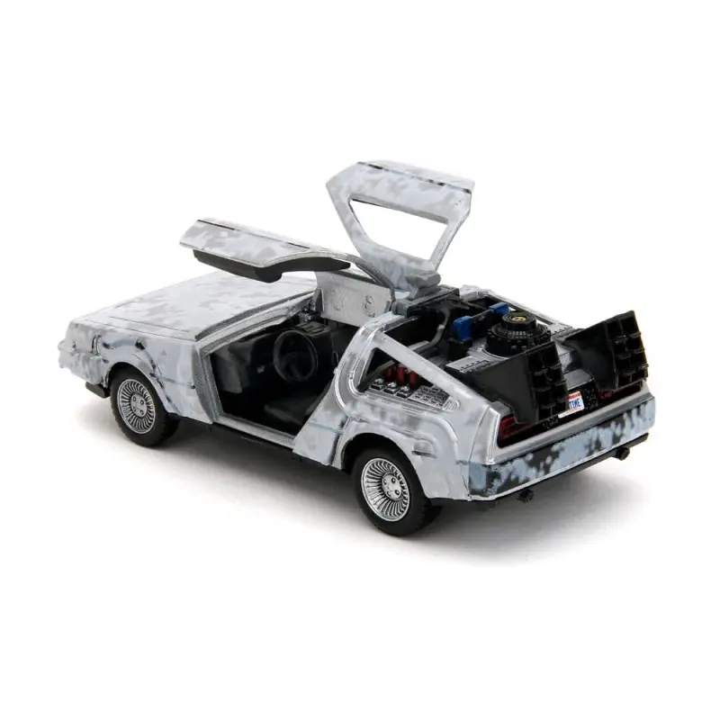 Retour vers le Futur DeLorean Time Machine Frost 1/32 métal Hollywood Rides  | 0801310347850