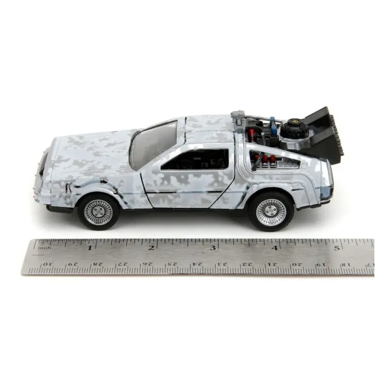 Retour vers le Futur DeLorean Time Machine Frost 1/32 métal Hollywood Rides  | 0801310347850