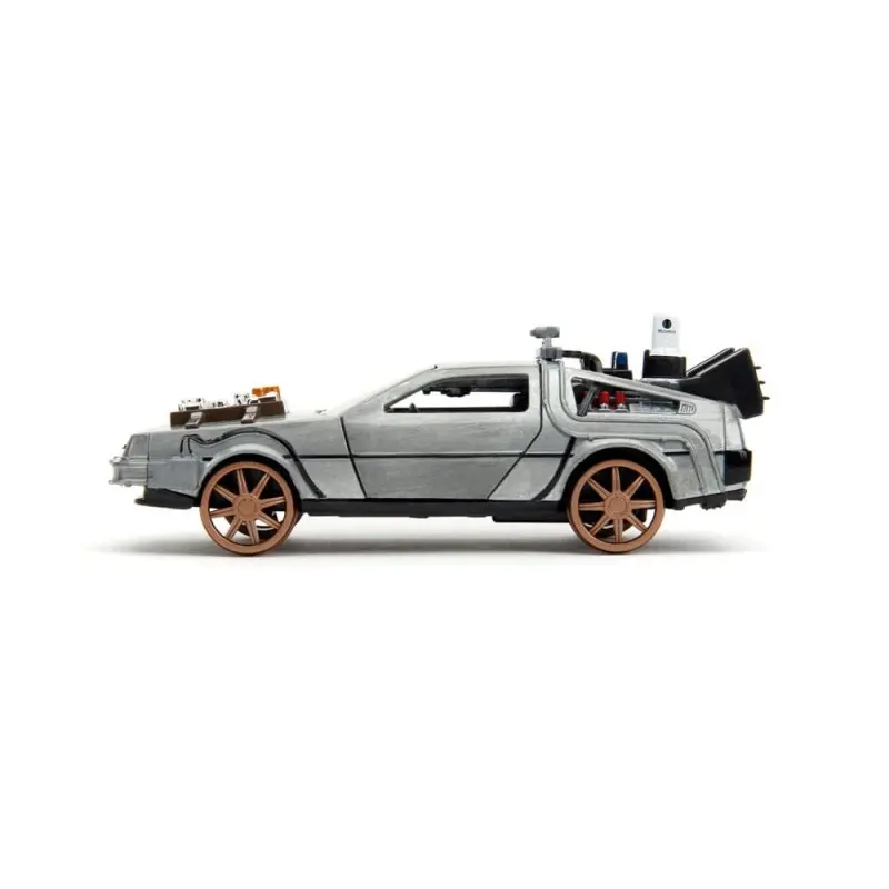 Retour vers le Futur III DeLorean Time Machine Railroad Wheels 1/32 métal Hollywood Rides  | 0801310347867