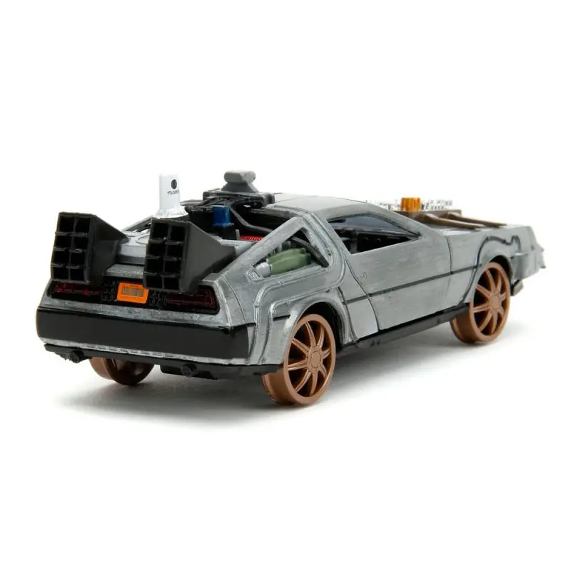 Retour vers le Futur III DeLorean Time Machine Railroad Wheels 1/32 métal Hollywood Rides  | 0801310347867