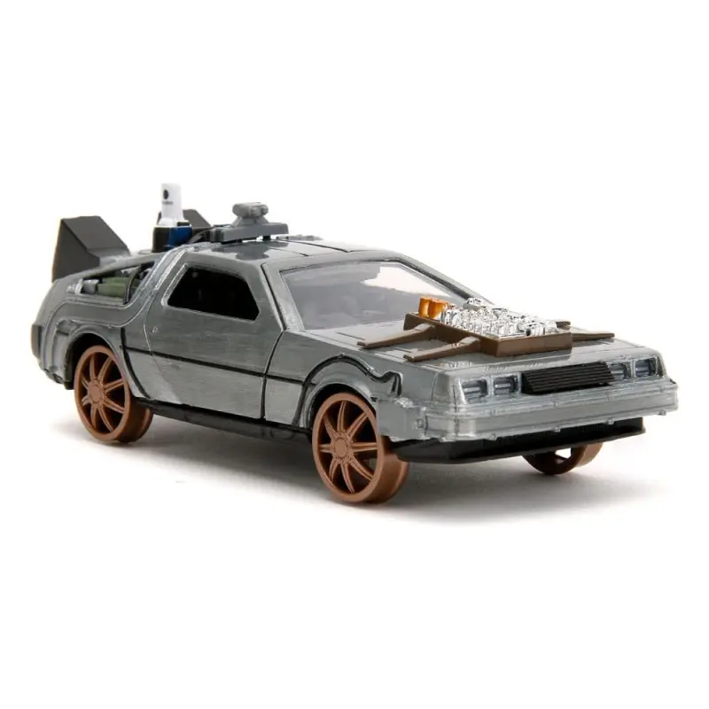 Retour vers le Futur III DeLorean Time Machine Railroad Wheels 1/32 métal Hollywood Rides  | 0801310347867