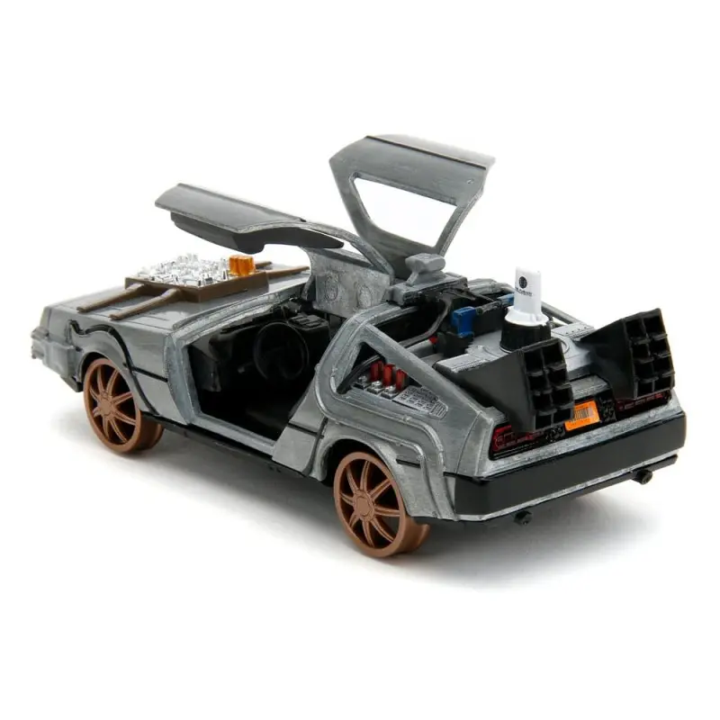 Retour vers le Futur III DeLorean Time Machine Railroad Wheels 1/32 métal Hollywood Rides  | 0801310347867