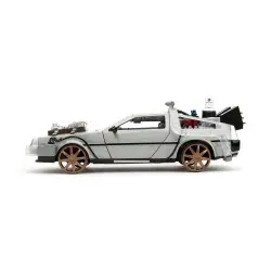 Retour vers le Futur III DeLorean Time Machine Railroad Wheels 1/24 métal Hollywood Rides | 0801310349960
