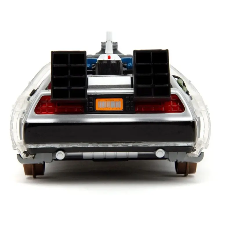 Retour vers le Futur III DeLorean Time Machine Railroad Wheels 1/24 métal Hollywood Rides | 0801310349960