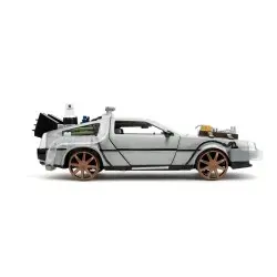 Retour vers le Futur III DeLorean Time Machine Railroad Wheels 1/24 métal Hollywood Rides | 0801310349960