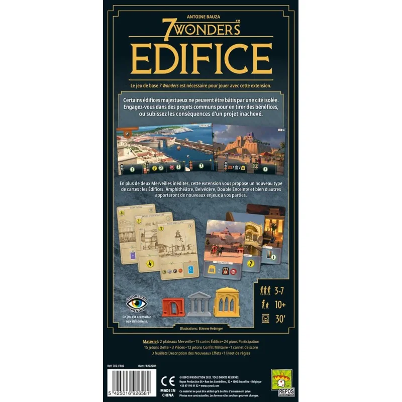 Spel: 7 Wonders V2 - Uitbreiding van het gebouw
Uitgever: Repos Production
Engelse versie