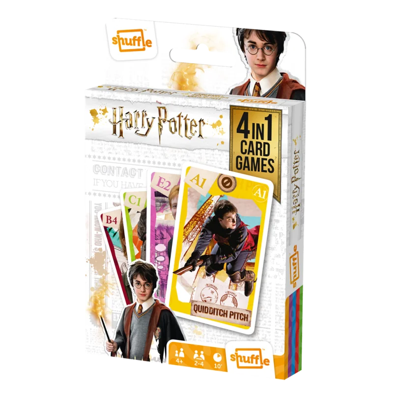 Harry Potter - Shuffle - Jeux de cartes 4 en 1