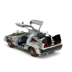 Retour vers le Futur III DeLorean Time Machine Railroad Wheels 1/24 métal Hollywood Rides | 0801310349960
