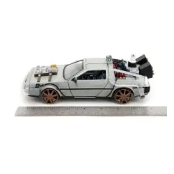 Retour vers le Futur III DeLorean Time Machine Railroad Wheels 1/24 métal Hollywood Rides | 0801310349960