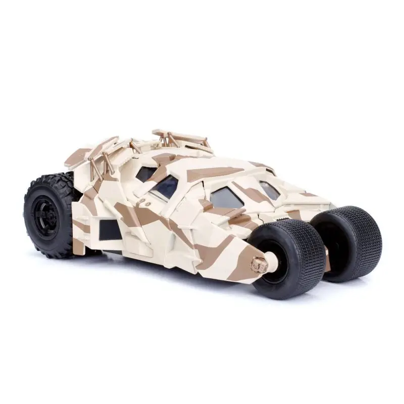 Batman The Dark Knight 1/24 2008 Batmobile Camo métal avec figurine | 0801310985436