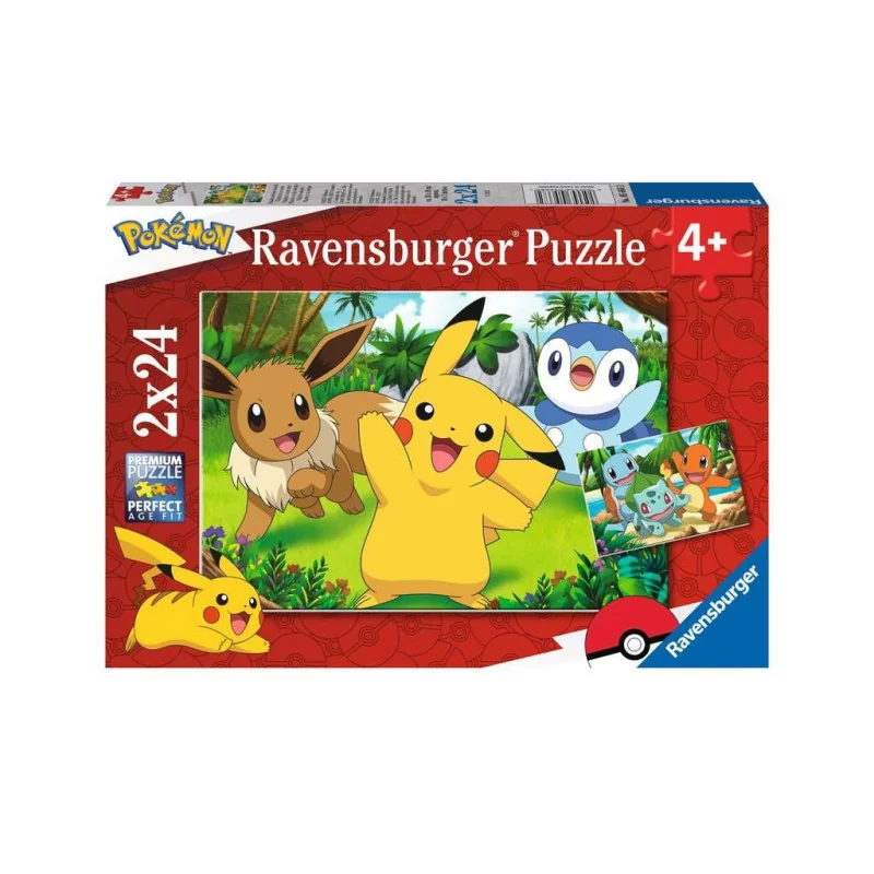 Puzzle : Pokémon - Pikachu et ses amis 2x24 pièces éditeur : Ravensburger