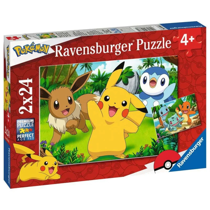 Ravensburger Puzzle - Pokémon - Pikachu et ses amis 2x24 pièces