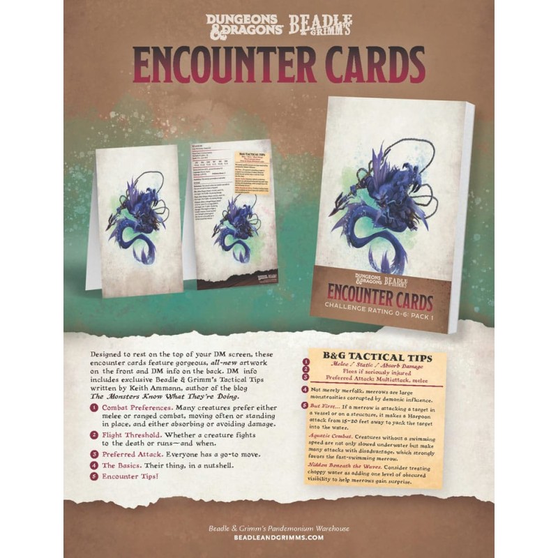 Dungeons & Dragons RPG cartes de rencontre Challenge Rating 7+: Pack 1 *ANGLAIS*