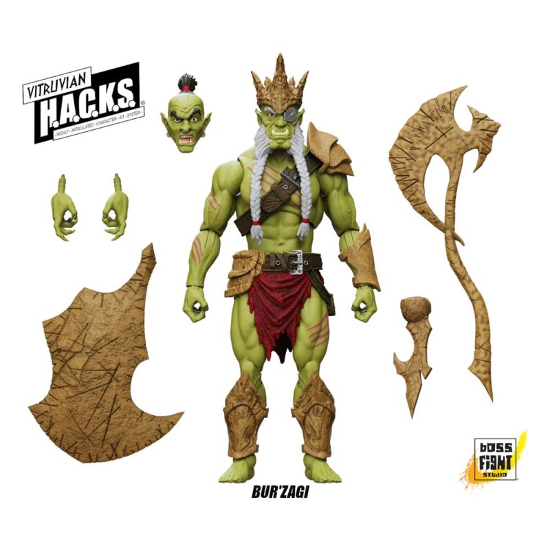 Vitruvian H.A.C.K.S. figurine Mighty Orc Sovran Bur'Zagi 